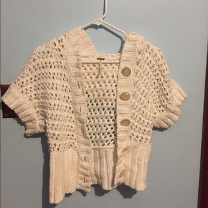 Free People Crochet Cardigan Sweater
